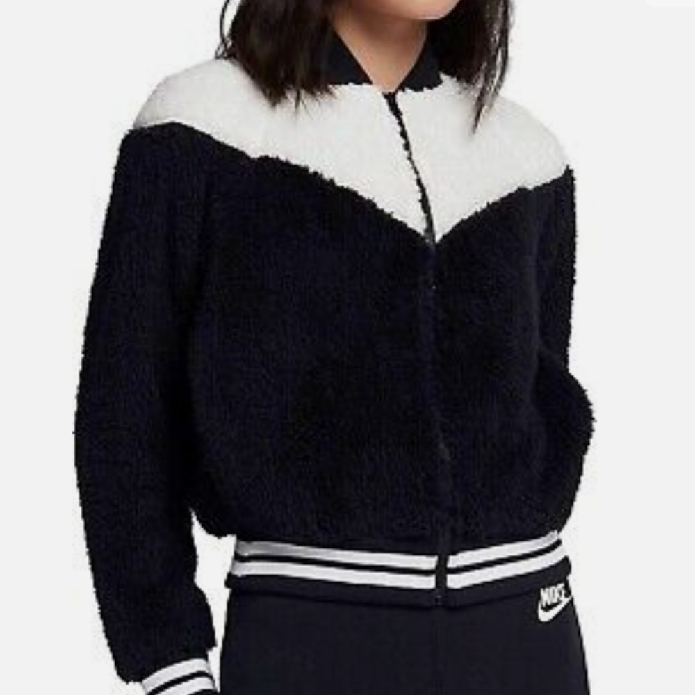 Nike Sportswear Women’s Sherpa Bomber Fleece Zip Up Jacket